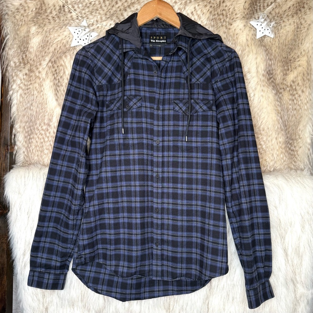 The Kooples Sport Blue Plaid Button Down